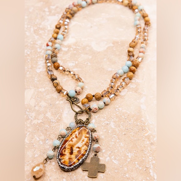 Jewelry - Emma Necklace In Amazonite And Jasper